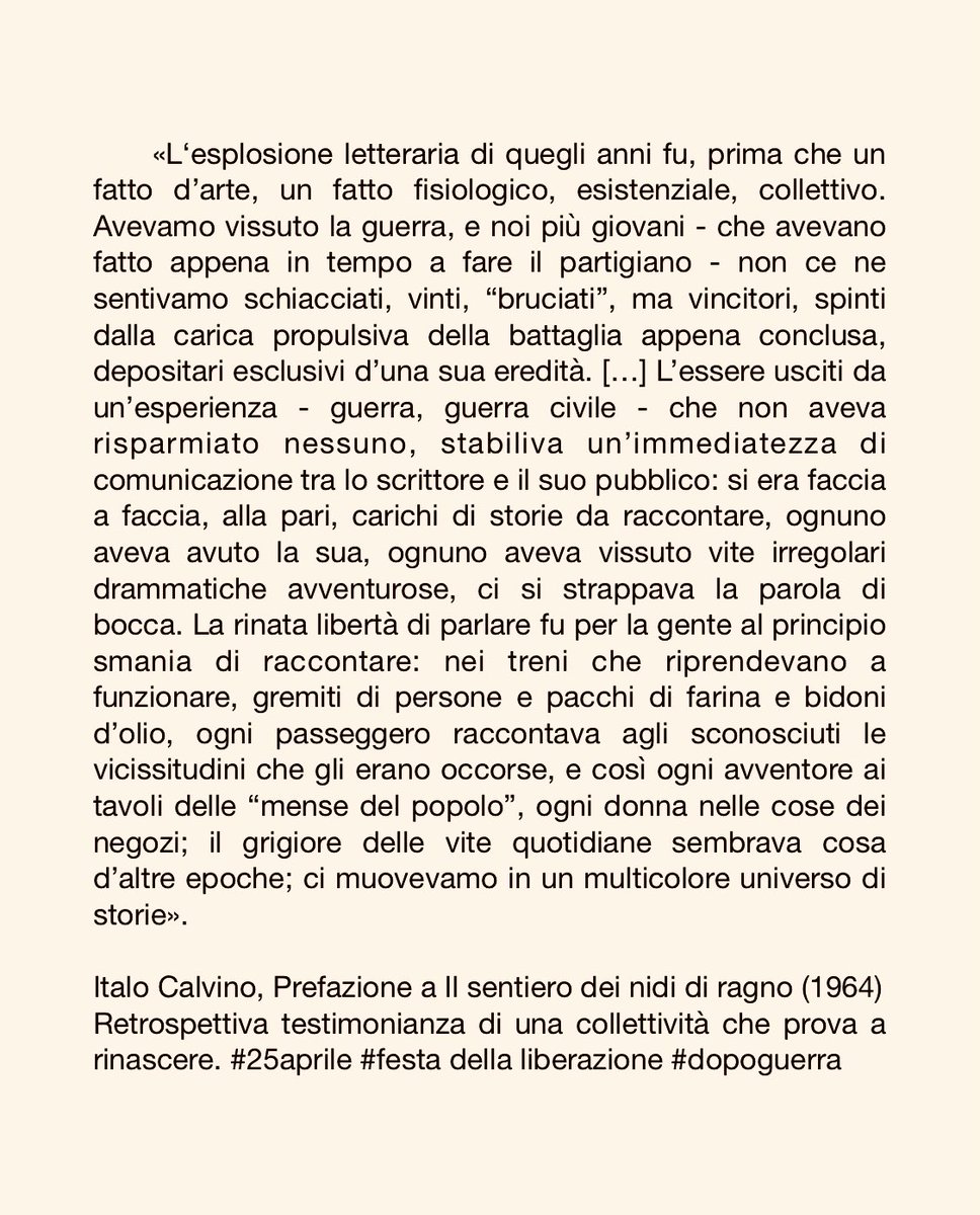 danberia's tweet photo. #25aprile #dopoguerra #calvino #letteratura https://t.co/TaEaEcdZxV