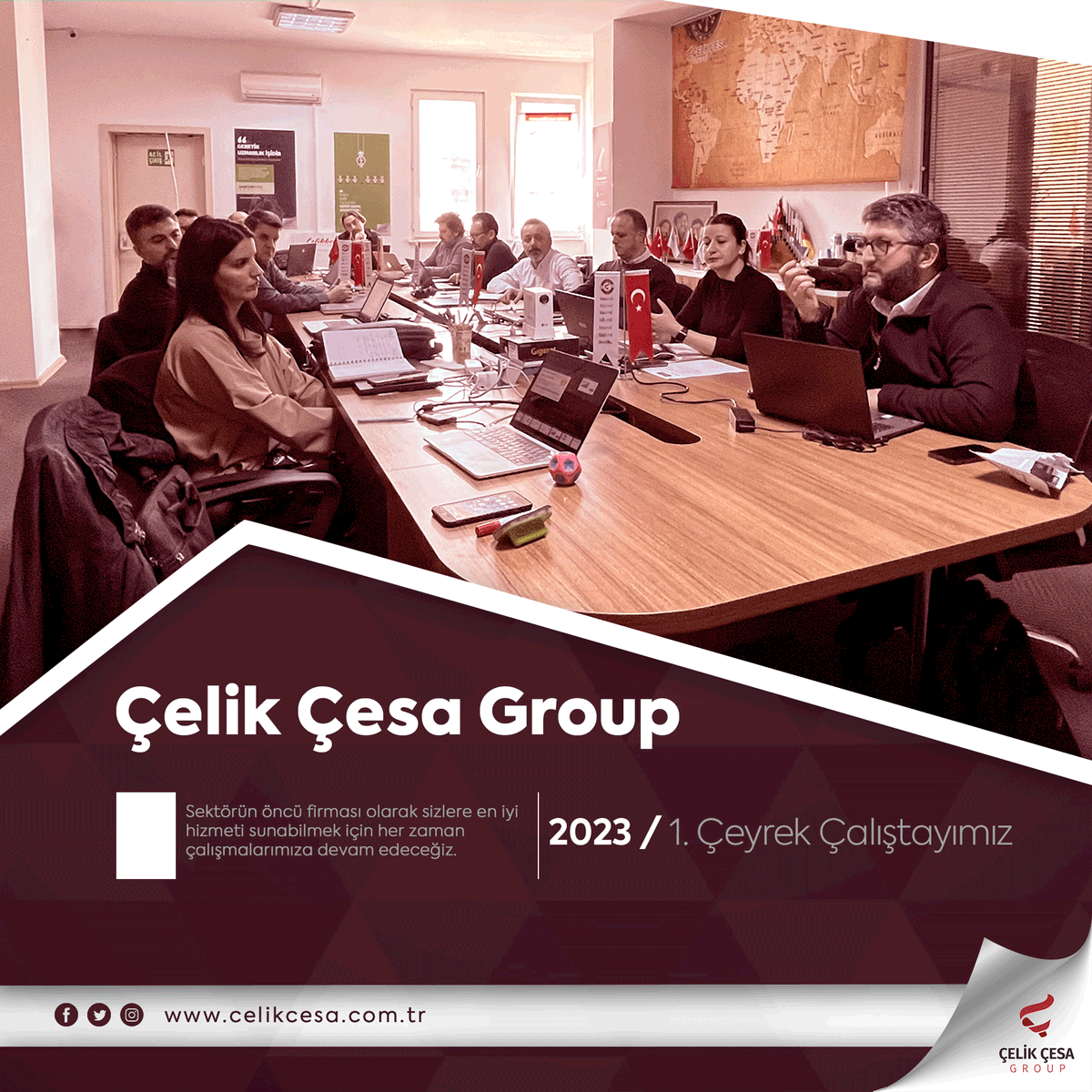 celikcesagroup's tweet photo. 📍 2023 / 1. Çeyrek Çalıştayımızı gerçekleştirdik. Sektörün öncü firması olarak sizlere en iyi hizmeti sunabilmek için her zaman çalışmalarımıza devam edeceğiz.

#celikcesagroup #LSline #canlıhayvantemini #yüksekverimlilik #genetik #kalite  #düve #büyükbaşhayvancılık #holstein https://t.co/OuGH5n4lpm