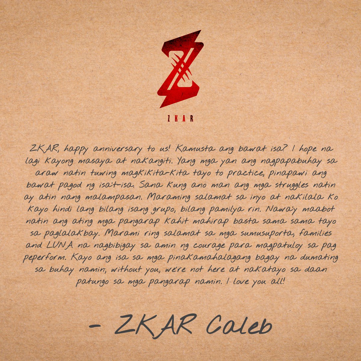 zkar_official's tweet photo. As we celebrate our FIRST ANNIVERSARY, here are the members' sincere words to one another and to all of ZKAR’s supporters.

#ZKARfirstanniversary @zkar_official https://t.co/t3dc2HP6uZ