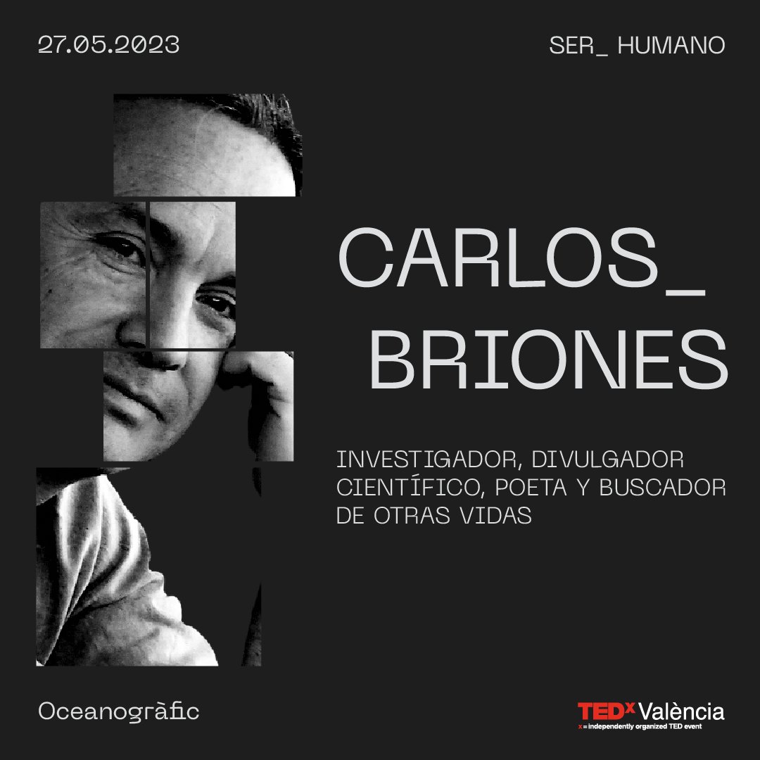 Carlos Briones es coautor de varios libros relacionados con el origen del universo, la emergencia de la vida y la aparición de nuestra especie. 

👤El #SerHumano siempre ha sido un enfoque constante en sus investigaciones, ¿con que nos sorprenderá en #TEDxValència2023?