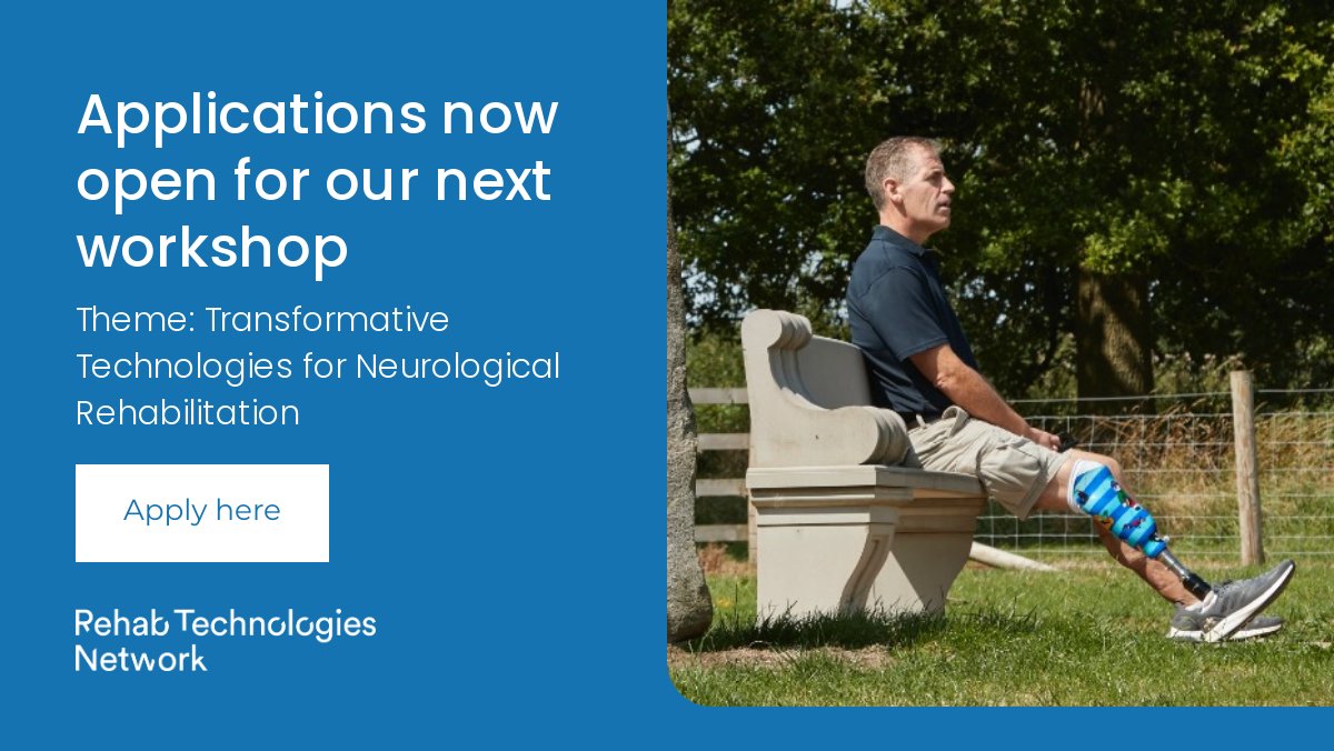 Apply now for the last of our Grand Challenge Workshops. Up to £50,000 (100% FEC) per project available for two projects arising from the workshop.
rehabtechnologies.net/network-activi…
