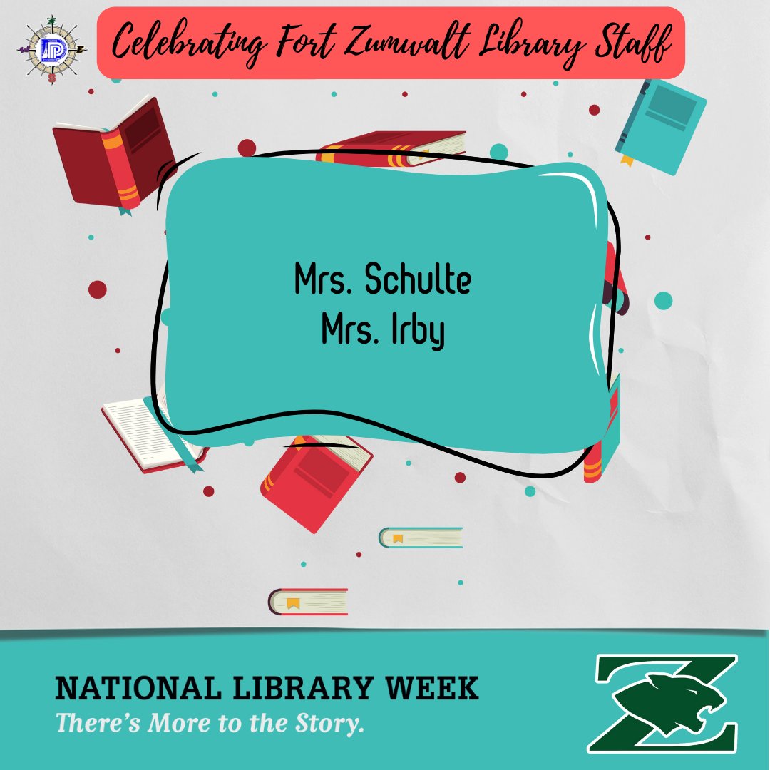 Happy #NationalLibraryWeek and #NationalLibraryWorkersDay to the incredible FZ North High library staff!  Mrs. Schulte and Mrs. Irby, you are appreciated! <a href="/FZN_Panthers/">FZN_Panthers</a>