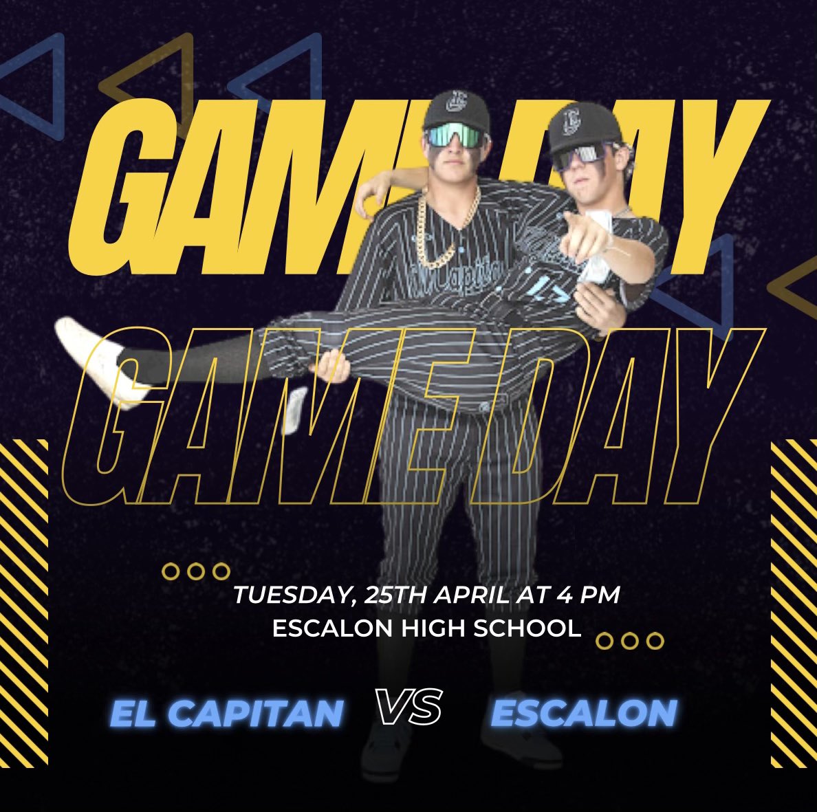 ECapbaseball's tweet photo. Game day! On the bye week the Gauchos will play two games vs Escalon, away today and at home Thursday! Let’s go Gauchos!!! @ecgauchos @ElCapAthletics #letsgetit #gauchofam #seniorscountingdown https://t.co/6pOxZHDNa9