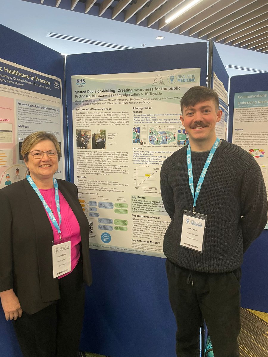 NHSTRealMed's tweet image. Well done! 👏 👏👏SDM - Fabulous poster showing impact of materials that change awareness.. Next step for Tayside.... spread and scale.... change the conversation!! 
#Realmed2023 @RealisticMed @ImprovementAca1 @DJCAD