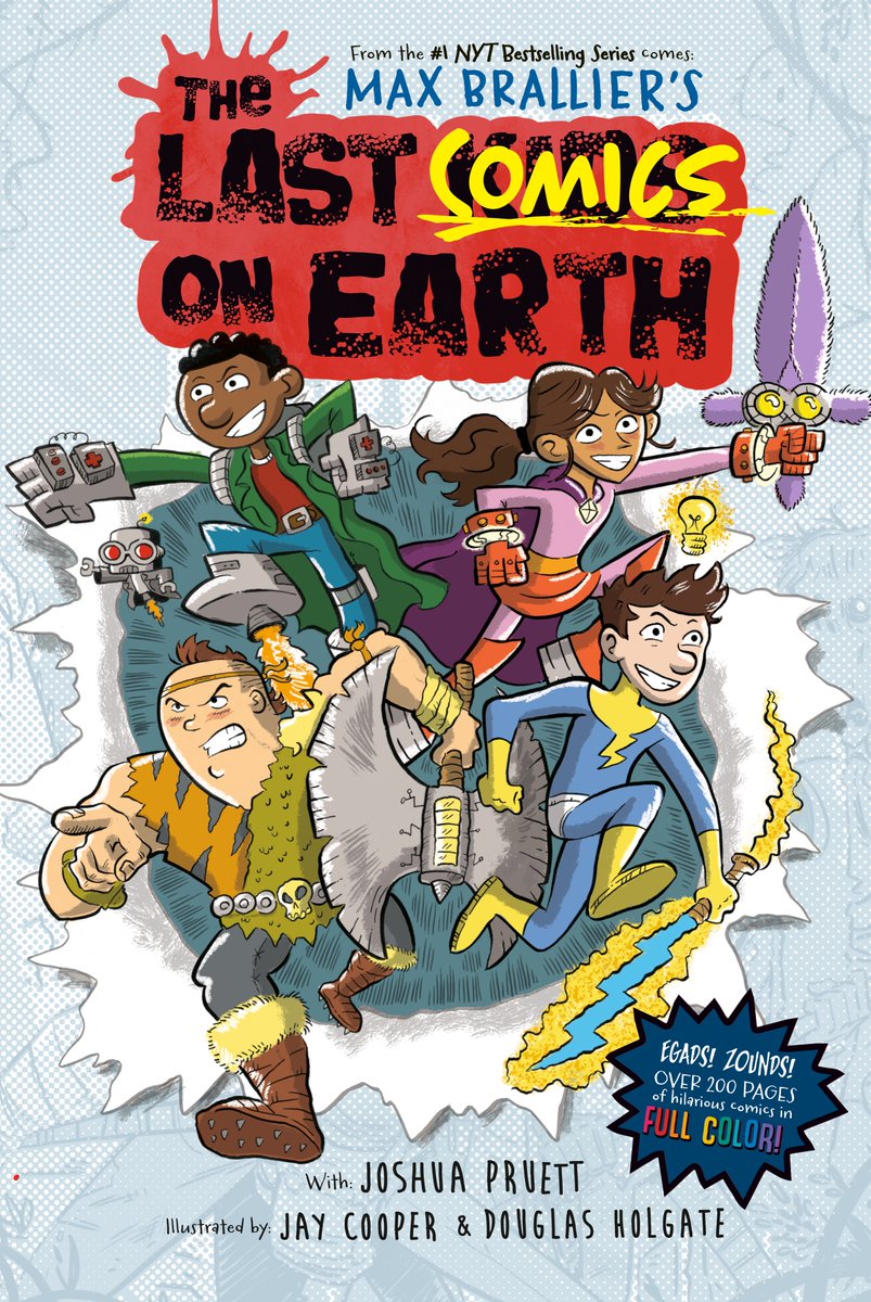 The @lastkidsonearth like you've never seen them before! Happy #Bookbirthday, THE LAST COMICS ON EARTH! From worldwide bestselling author Max Brallier, @zombietardis, @jaycooperart & @DouglasHolgate comes a graphic novel spin-off series based on the amazing middle grade books.
