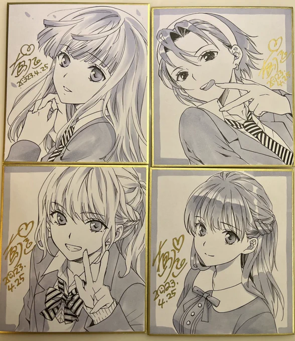 FANBOX由真プランのリクエストミニ色紙✨️
できましたー! 