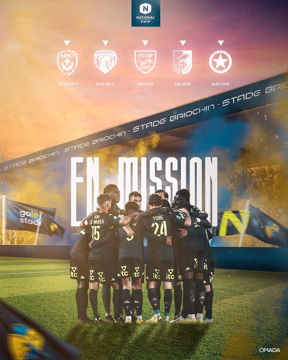 Jusqu’au bout, avec vous 👊

Première finale ce soir : Go le Stade ! 🟡🔵

<a href="/StadeBriochin/">Stade Briochin</a> #LY24