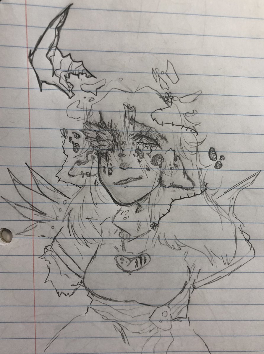 DeadxNoMre's tweet photo. “Don’t worry about me..It’s come to pass..Repent for all those I’ve Killed..finally came to pass..” Spare Vìrkä art I did a bit ago to pass the time, plant chick never got a peaceful day to save her life #art #artist #sketch #sketchart #pencilart #ForgoneLands #ForgoneLandsOc https://t.co/Z3by6cGSCx