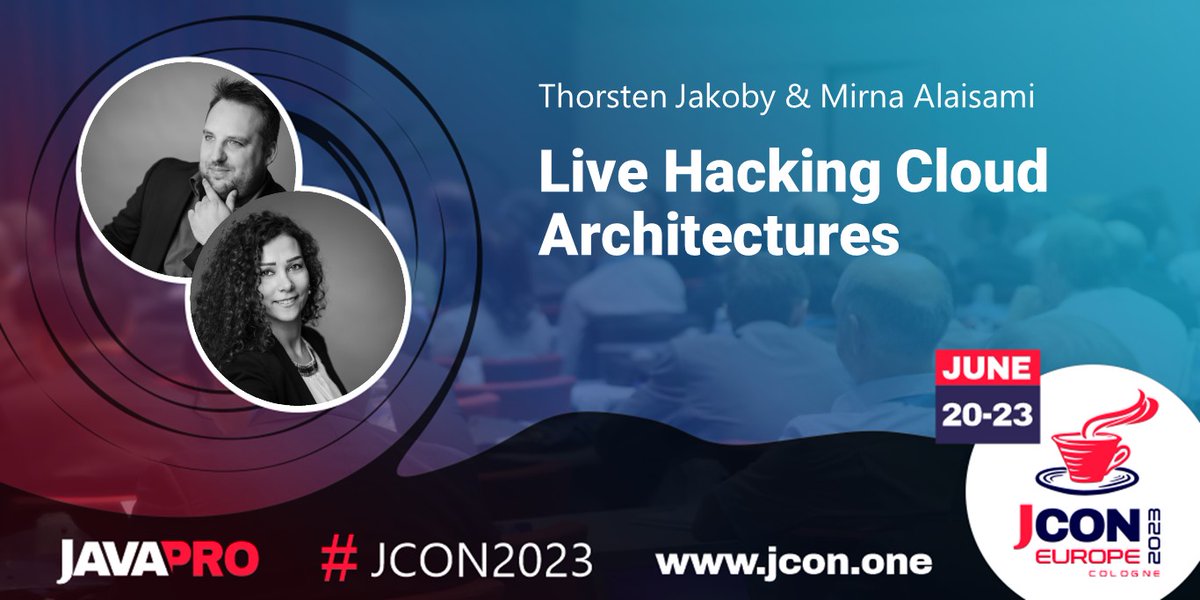 jcon_conference's tweet image. See @jakobyte1024 &amp;amp; @alaisamiM at #JCON2023 in Cologne talk about &apos;Live Hacking Cloud Architectures&apos;

As more organizations are moving to the #Cloud, #CloudArchitectures are getting more sophisticated  by having a kind of…

Get your  free #JUG Ticket: jcon.one