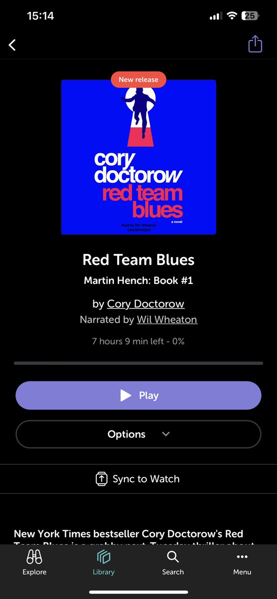 Extremely excited to listen to the new book from <a href="/doctorow/">Cory Doctorow NONCONSENSUAL BLUE TICK</a> 

Always such high quality writing and narration!