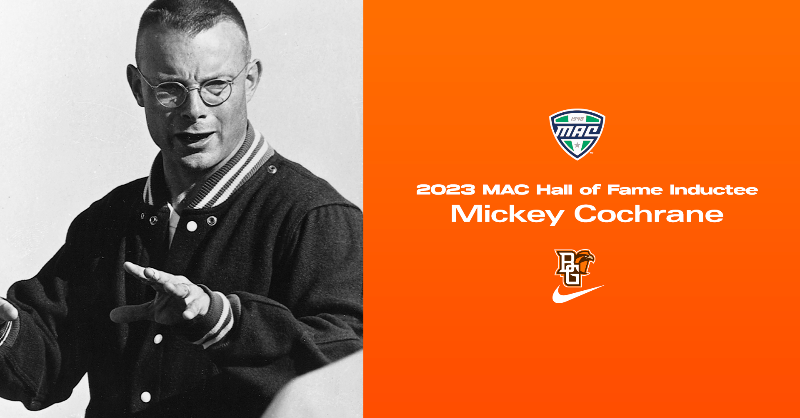 BGSU_Athletics's tweet photo. 𝙃𝙖𝙡𝙡 𝙤𝙛 𝙁𝙖𝙢𝙚 𝙎𝙩𝙖𝙩𝙪𝙨 𝙑𝙀𝙍𝙄𝙁𝙄𝙀𝘿 ✅

Bowling Green Legend Mickey Cochrane will be inducted into the @MACSports Hall of Fame this summer as a member of the class of 2023!!!

#AyZiggy 🟠🟤