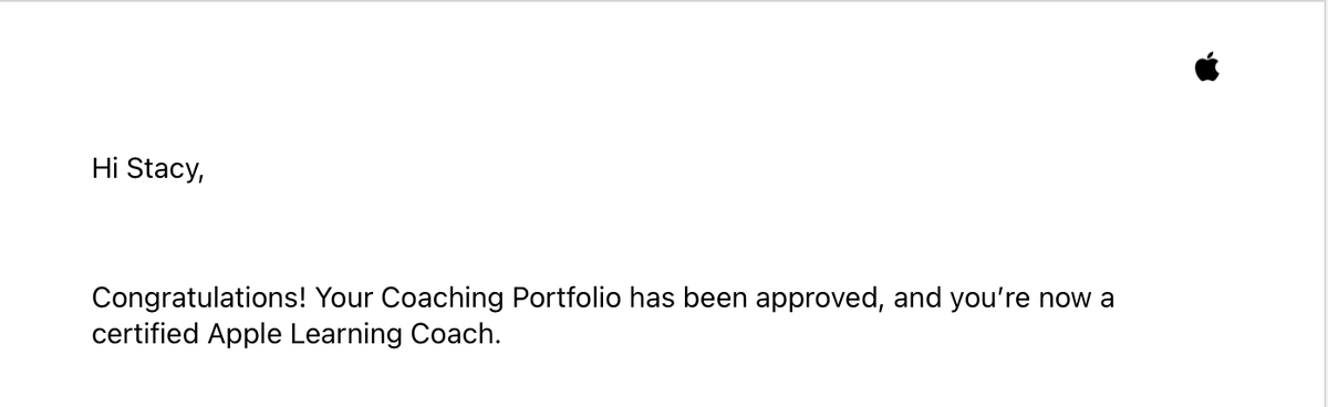 BVHSEdTechCoach's tweet photo. It's OFFICIAL!!  #AppleEDUchat https://t.co/Pw6bQAz2It