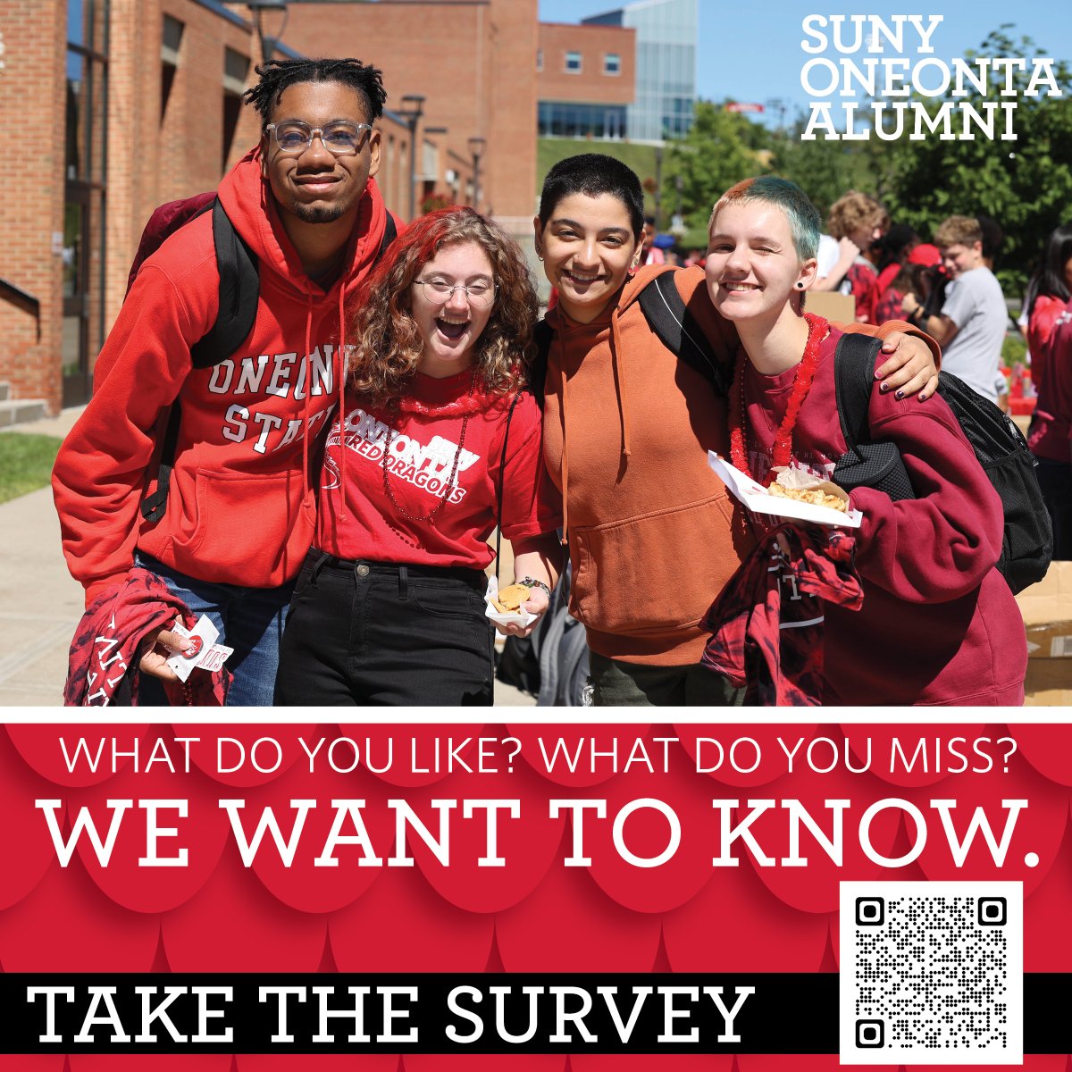 This is your last chance to complete the SUNY Oneonta Alumni Attitude Study!

We are grateful for your participation and unique Red Dragon perspective.

Complete the survey now at survey.alchemer.com/s3/7204542/SUN…