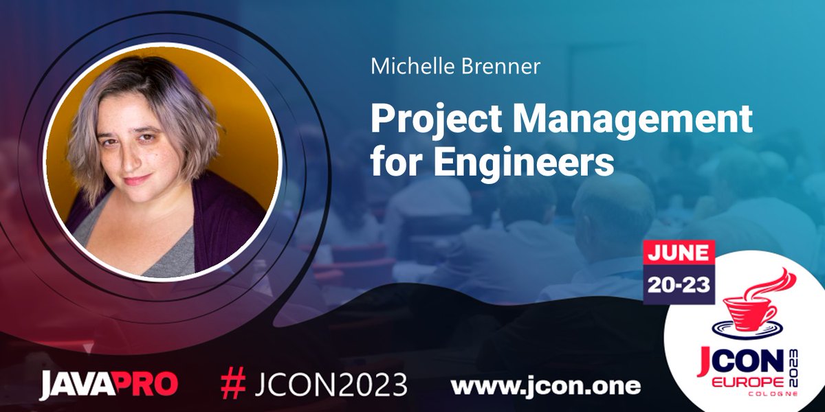 See <a href="/MichelleLynneB/">Michelle 🐍 ☕🎙️</a> at #JCON2023 in Cologne talks about '#ProjectManagement for Engineers'

Senior technologists are often tasked with “dealing with ambiguity”. It can be daunting to get started with…

Get your  free #JUG Ticket: jcon.one

#DeveloperProductivity