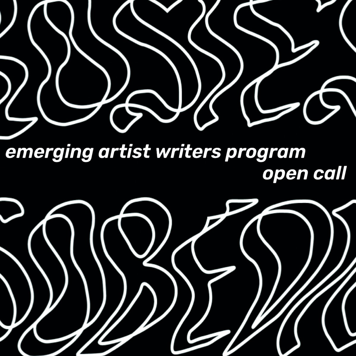 Rosiebaddog's tweet photo. We are pleased to announce that the open call for our Emerging Artist Writers Programme is now open! For more information see our website: https://t.co/17v7ug0Bhn https://t.co/BhKQC2Dzb1