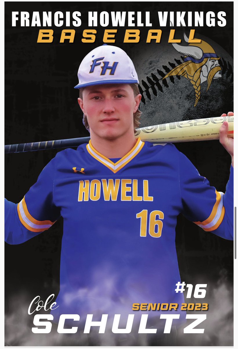 rnorfleet31's tweet photo. Senior, Cole Schultz @coleschultz23 @howell_baseball @FHVikings https://t.co/L9Gzjlueyv