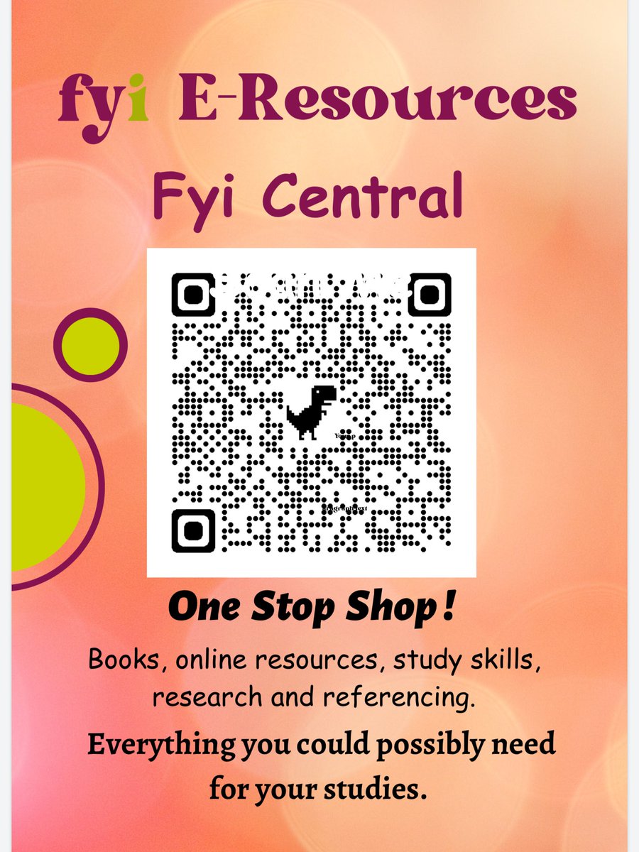 FYi Central is our ‘One Stop Shop’ for all your study needs and resources. If you need extra hints and tips on organising your time and revision, simply scan the QR code. Ask the staff or email us at fyi@blackpoolsixth.ac.uk for help or support <a href="/BlackpoolSixth/">Blackpool Sixth</a> #study #revision