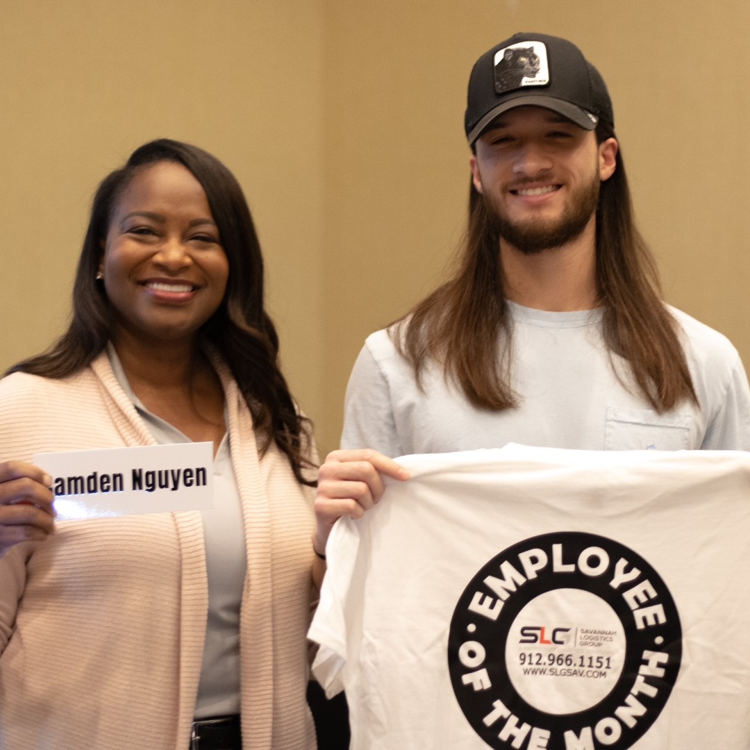 slg_sav's tweet photo. On Saturday, we celebrated two very special members of the #SLG Team! Congratulations Shaun Paulino, our Partner of the Month, and Camden Nguyen, our SLG Employee of the Month! 🚚🙌🥳 

#partnerofthemonth #employeeofthemonth #trucking #logistics #savannahlogisticsgroup https://t.co/bTDJd8UuwQ