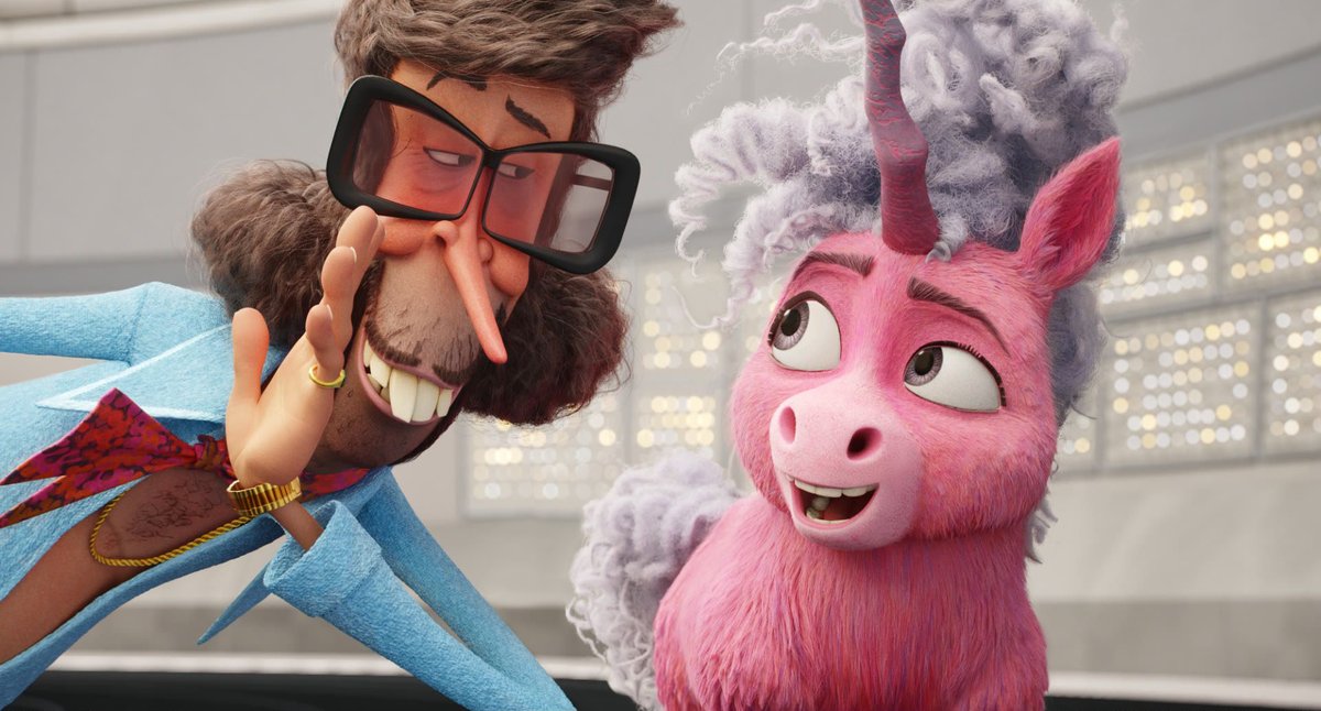 cartoonbrew's tweet photo. First look image at Thelma the Unicorn, directed by Jared Hess (Napoleon Dynamite) and Lynn Wang (Unikitty). Film to be released by Netflix in 2024. 

Synopsis: Thelma is a small-time pony who dreams of becoming a glamorous music star. In a pink and glitter-filled moment of fate, Thelma is transformed into a unicorn and instantly rises to global stardom. But this new life of fame comes at a cost.
