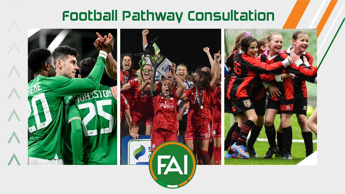 The FAI has today announced details of its football pathways consultation process

The consultation process will inform a new strategy for the development of football in Ireland 

More here 👉 fai.ie/domestic/news/…