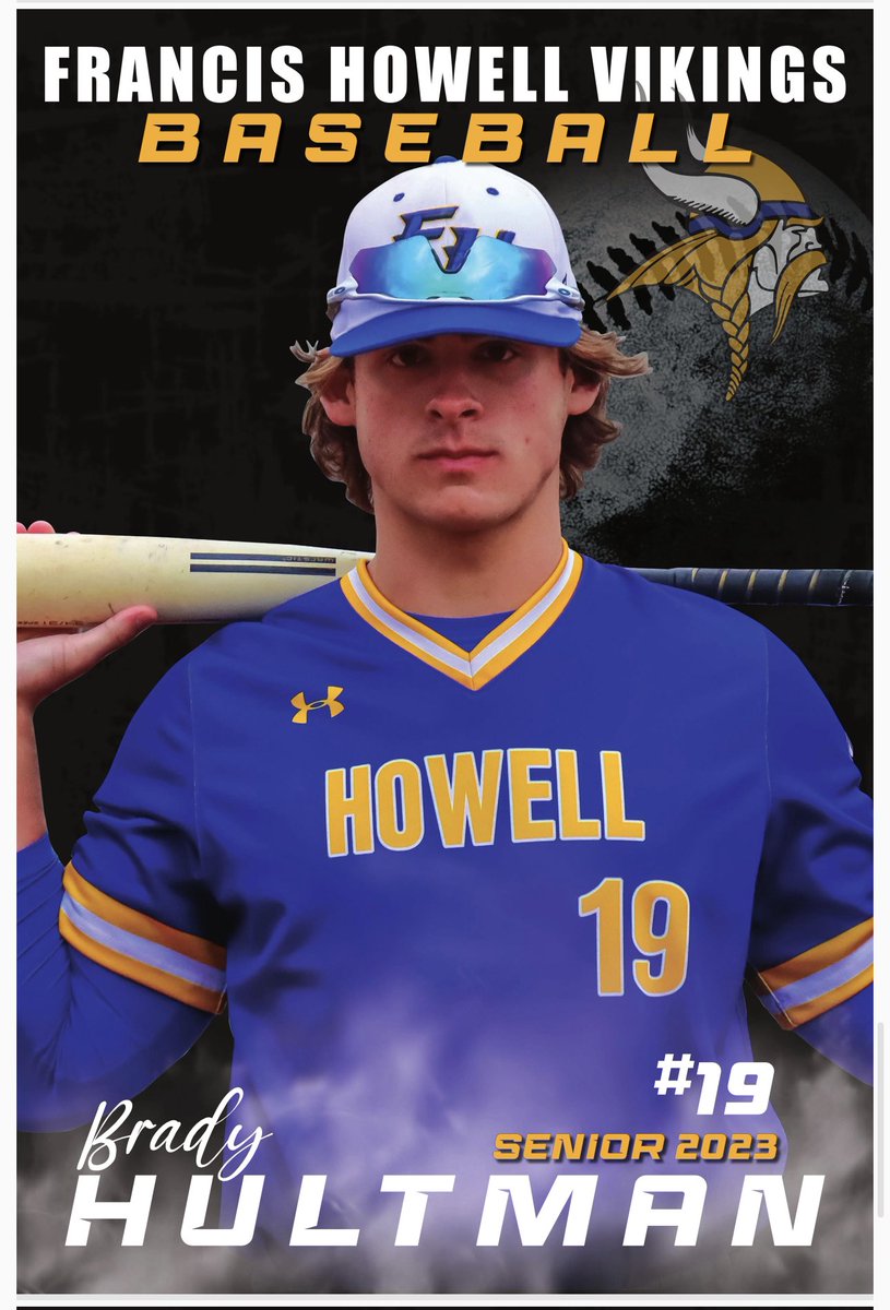 rnorfleet31's tweet photo. Senior, Brady Hultman @Brady_Hultman @howell_baseball @FHVikings https://t.co/Y7r7wJf3cY