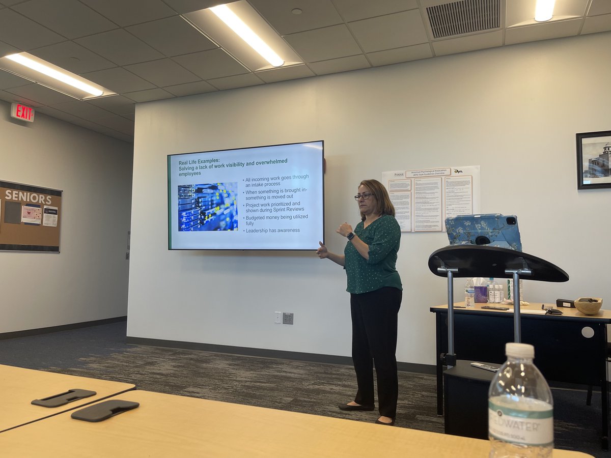 USF_IT's tweet photo. Turia Raymond (Director of Cloud and Infrastructure Services) and Stephanie Martinez Alejandro (Agile Analyst – Scrum Master II) recently presented to Dayspring Academy in Port Richey, FL, on the benefits of Agile Project Management and Scrum. Story: https://t.co/XwIbh4dfqA https://t.co/KNSJ1IjRPo