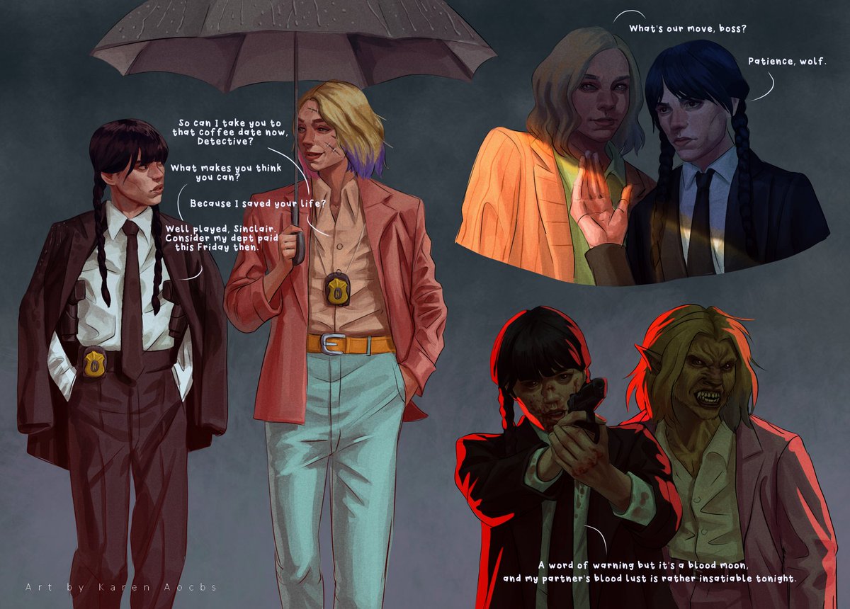 Detective au #wenclair #Wednesday #enidsinclair