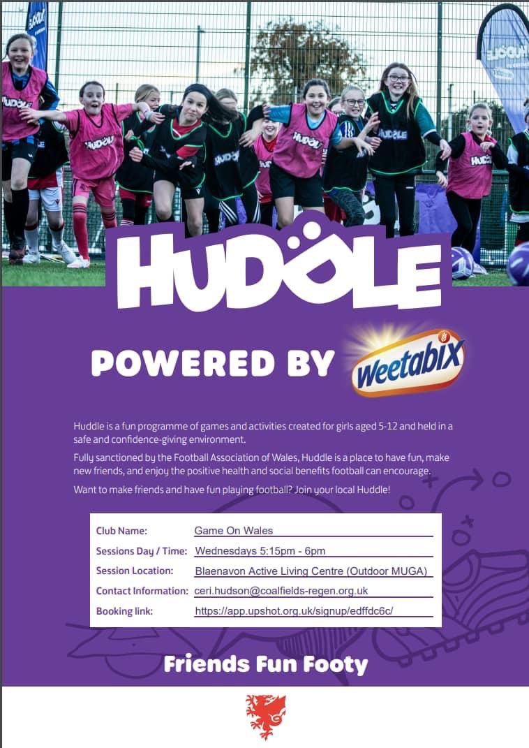 Coalfields Regeneration Trust Wales | YAMG Cymru (@crtwales) on Twitter photo Blaenavon Huddle - Join us π
We are excited to be back delivering <a href="/FAWales/">FA WALES</a> Huddle & helping grow girls football across former mining communities.
ποΈ Wednesday
ποΈ Blaenavon Active Living Centre
β° 5:15pm - 6pm
β½οΈ Ages 4 to 11 years.
Register here - app.upshot.org.uk/signup/edffdc6β¦ Blaenavon Huddle - Join us π
We are excited to be back delivering <a href="/FAWales/">FA WALES</a> Huddle & helping grow girls football across former mining communities.
ποΈ Wednesday
ποΈ Blaenavon Active Living Centre
β° 5:15pm - 6pm
β½οΈ Ages 4 to 11 years.
Register here - app.upshot.org.uk/signup/edffdc6β¦