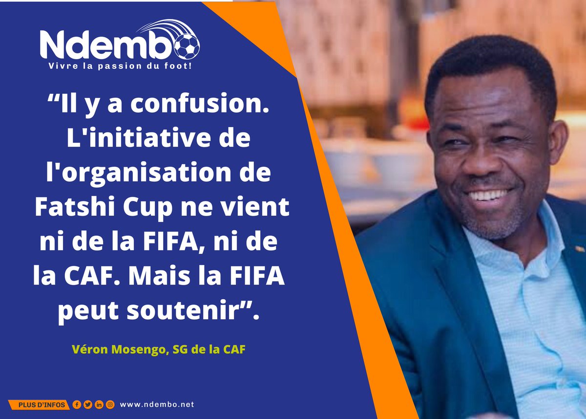 NdemboCD's tweet photo. @MosengoOmba, SG de la @caf_online_FR a évoqué le tournoi #FatshiCup https://t.co/izz6oyWCFt