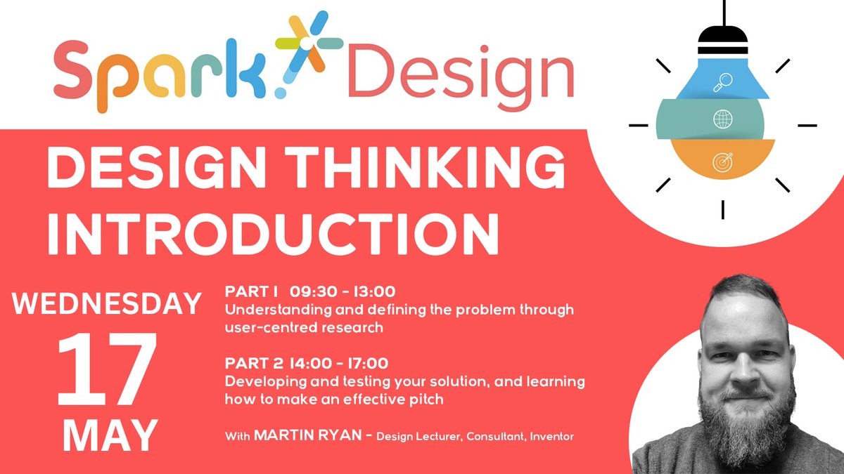 ProgrammeSpark's tweet image. 💡Design can have a transformative impact on how we think &amp;amp; work 💡

Find out how next Wednesday🗓️ when we will be joined by Martin Ryan for a 3.5hr online workshop on #DesignThinking

Expect expert insights 🧠and practical advice🛠️

Register NOW👉:eventbrite.com/e/design-think…