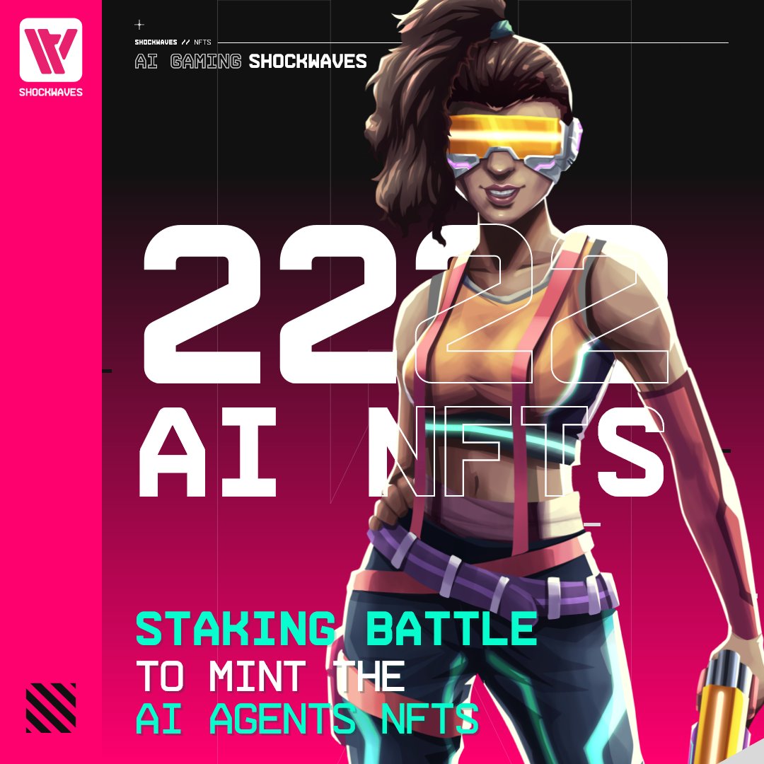 Tomorrow, we will reveal the "Staking Battle" system for AI Agents #NFT whitelist spots 🏆

Collection size: Only 2222
Be ready for the competition!

P.S. Gifting 3 people WL spots with this post. Like, RT and tag 3 frens to participate!💥