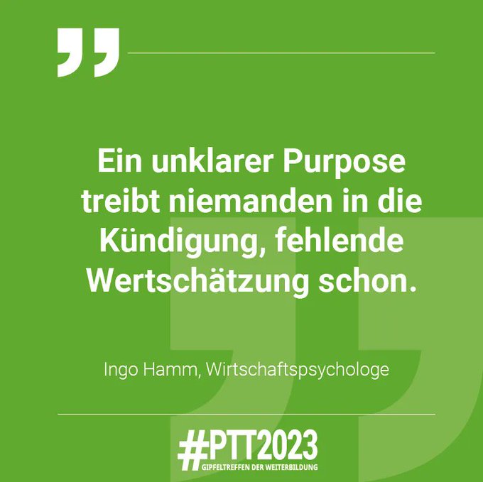 Wirtschaftspsychologe Ingo Hamm nimmt in seinem Beitrag auf den #PTT2023 typische New-Work-Versprechen unter die Lupe, die angeblich für #Empowerment sorgen – und kommt zu überraschenden Ergebnissen.   
Mehr Infos zu den Petersberger Trainertagen hier bit.ly/3ZO6IMQ