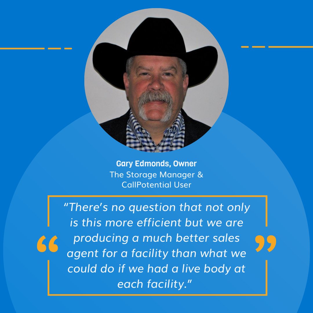 CallPotential's tweet photo. Who said remote operations had to be hard? 🤩 We're proud to power self-storage success stories! 🌟

Gary Edmonds of The Storage Manager said it best, and we're proud to be a part of his story.

#SelfStorage #RemotePropertyManagement https://t.co/7BClX1xRLd