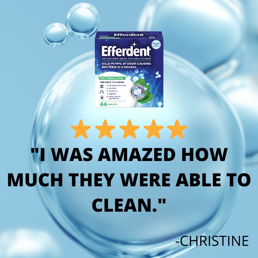 Efferdent's tweet image. Try out Efferdent Minty Fresh &amp;amp; Clean… and let it amaze you #UseAsDirected  #fivestars #efferdent #review #fivestarreview