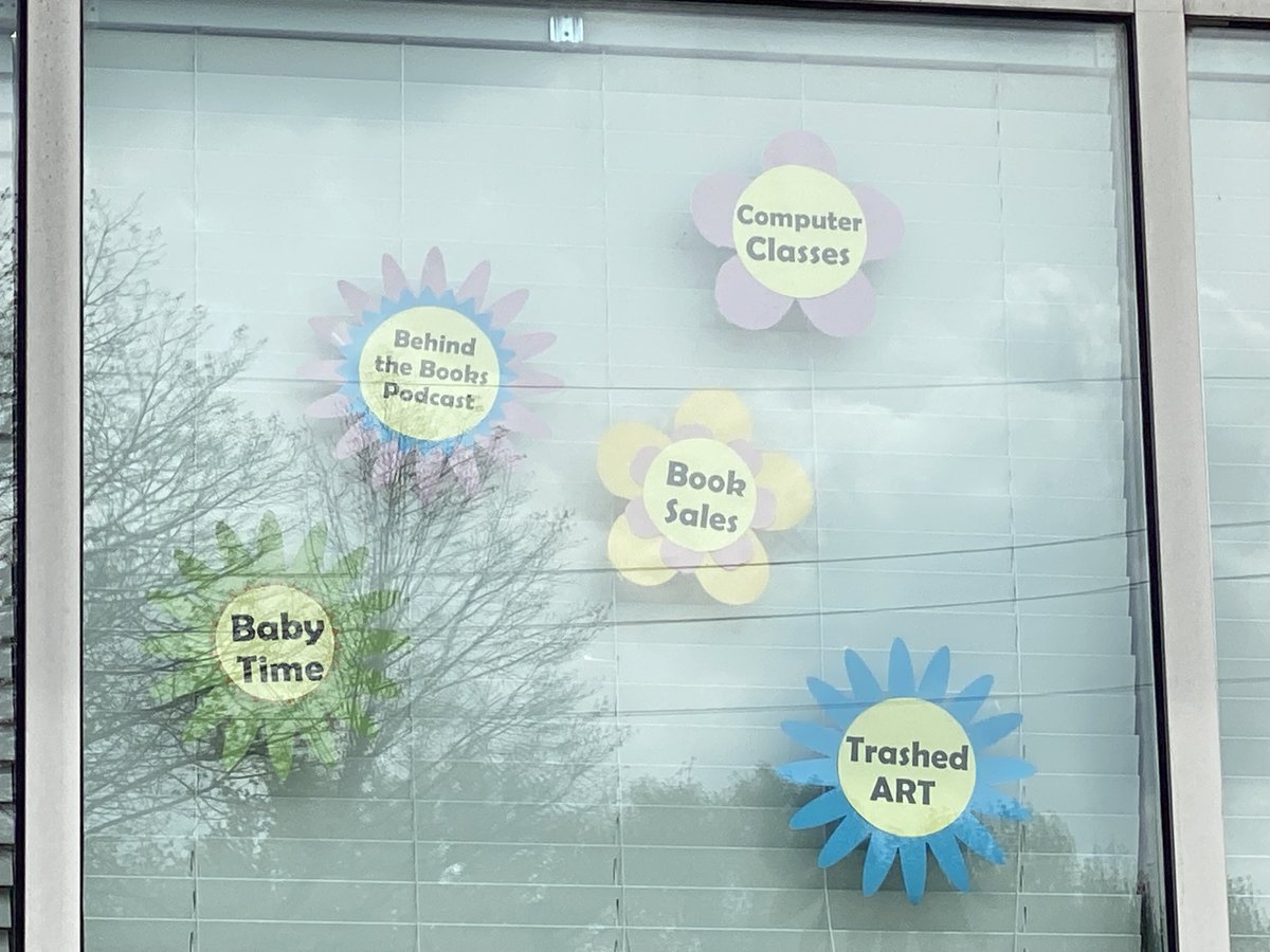 mclsnj's tweet photo. Take a look at the new window display at our Lawrence Branch, which fits the theme of this year's #NationalLibraryWeek: #TheresMoretotheStory!
Stop by the branch to take a closer look.
#njlibraries #librarydisplay #ilovelibrariesnj #librarylovers #mercercountynj https://t.co/Ox5dZOFxrW
