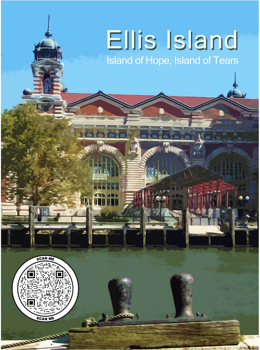 ParkedAtHome's tweet photo. @HarringtonURI students' vintage #nationalparks posters of @ReconstructNPS, Ste. Geneviéve National Historical Park, @YellowstoneNPS, @KlondikeAKNPS, Eisenhower National Historical Site, and @EllisIslandNPS. Once printed, audiences can scan QR codes to watch episode clips! 1/2 https://t.co/G1K5KgUdGQ
