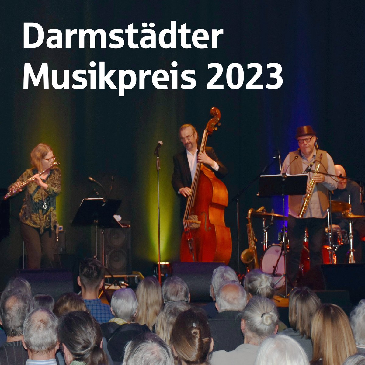 SparkasseDA's tweet photo. Verleihung des Darmstädter Musikpreises 2023 in der Centralstation an den Bassisten und Komponisten Norbert Dömling. Das Stipendium zum Musikpreis 2023 erhielt die junge Komponistin Jadwiga Frej. https://t.co/CyF38jsHir