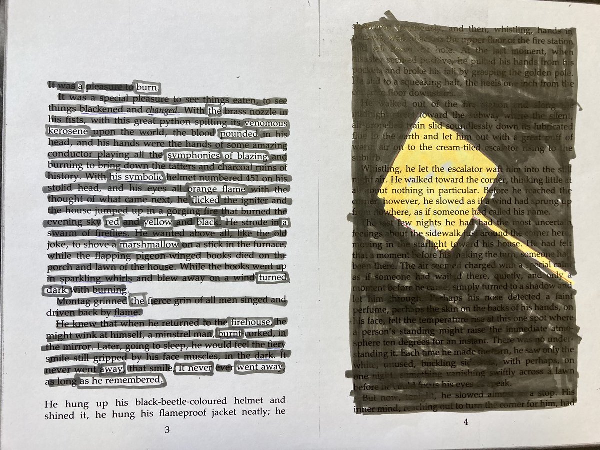 Loved doing #blackoutpoetry with my S3s this week - they came up with some brilliant stuff!