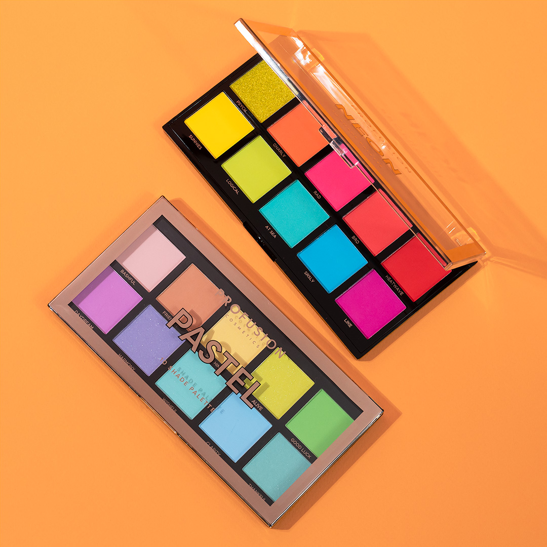 ProfusionCo's tweet image. Bright and bold  OR soft and subtle?? Submit your votes below ⬇️ 
🧡 NEON PALETTE
🩵 PASTEL PALETTE

____________
#profusioncosmetics #boldandbright #pastelmakeup #colorfulpalettes #palettecollections #springmakeup #palettecollections #makeuppalette #eyeshadowpalette