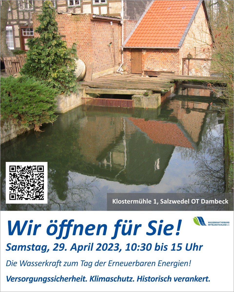 WasserkraftVerb's tweet photo. Am Samstag, 29. April 2023, kann in der Zeit von 10:30 Uhr bis 15:00 Uhr die Anlage besichtigt werden. Schauen Sie vorbei!
#TagDerErneuerbaren #TdEE #Wasserkraft #Klimaschutz 🏡🌊🌊🌊
Die elektrische Anlage aus dem Jahr 1921 wurde komplett überholt.
https://t.co/A0UNU9BgP9 https://t.co/76q3hKwQvM