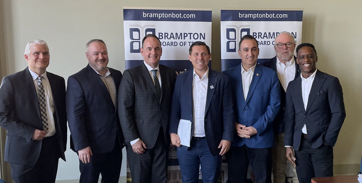 BBOTCEO's tweet photo. Thank you to Mayor ⁦@patrickbrownont⁩ , Councillor ⁦@paulvicente⁩ &amp; Cllr Rod Power for an engaging conversation with ⁦@BramptonBOT⁩ members. Great feedback on issues such as approach to LRT Extension funding, CFI status, housing, talent &amp; downtown development https://t.co/gGv2UiC5N5