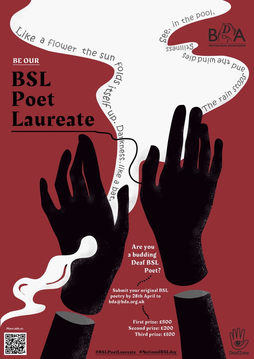 Can you help us find the UK's first-ever #BSLPoetLaureate to mark the anniversary of the recognition of #BritishSignLanguage? 👋👋
