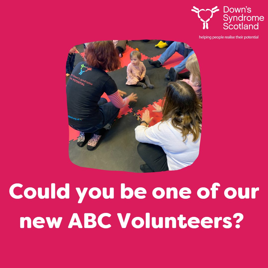 DSScotland's tweet photo. We are looking for volunteers to help us with our ABC Programme. Our ABC Programme delivers communication support to babies, children + young people with Down’s syndrome through fun and interactive weekly sessions. You can read more &amp; apply via our website https://t.co/cRF3rUjUzi https://t.co/wsA7QFbcKt