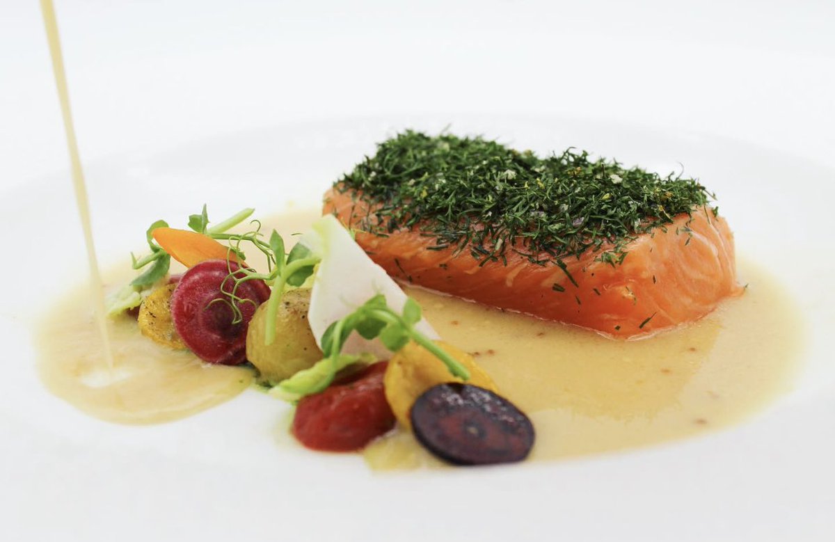 SEA TROUT
Slowly Roasted Trout “Gravlax”; Spring Vegetables, & Tarragon Whole Grain Mustard Sauce

#LeBernardin #EricRipert #ChefEricRipert #SeaTrout