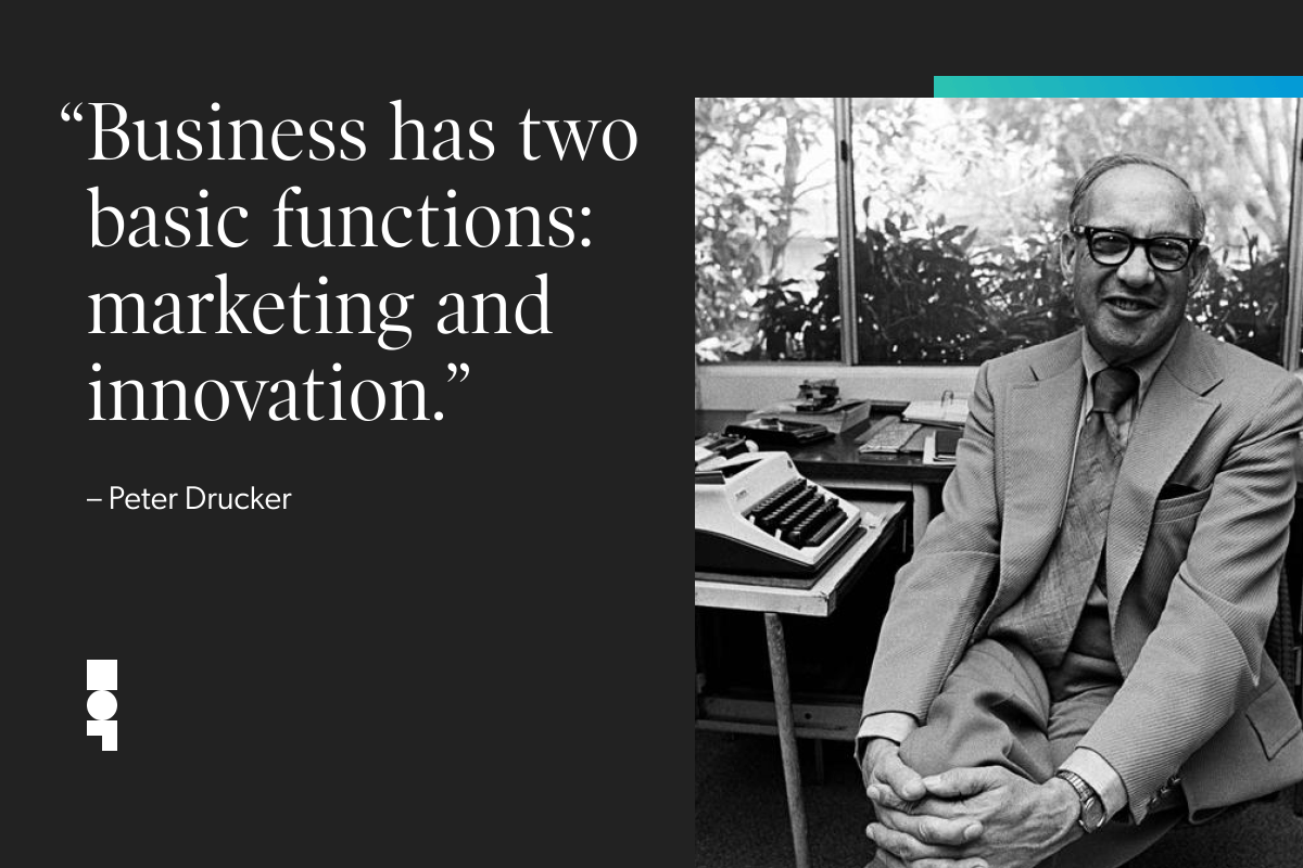 EngineDigital's tweet photo. Peter Drucker famously said, “business has two basic functions: marketing and innovation.” But when we face uncertain market conditions, how do we ensure innovation still gets the focus it needs?
https://t.co/oW2Nwy4Ejp

#DigitalProduct #ProductManagement #DigitalTransformation https://t.co/g7APzFfEro