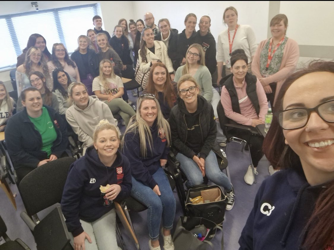 Last time together this year ! Good luck to everyone in their exams and in placement 3 🌈🌈 #learningdisabilitynursing @QUBSONM @GaryMitchellRN