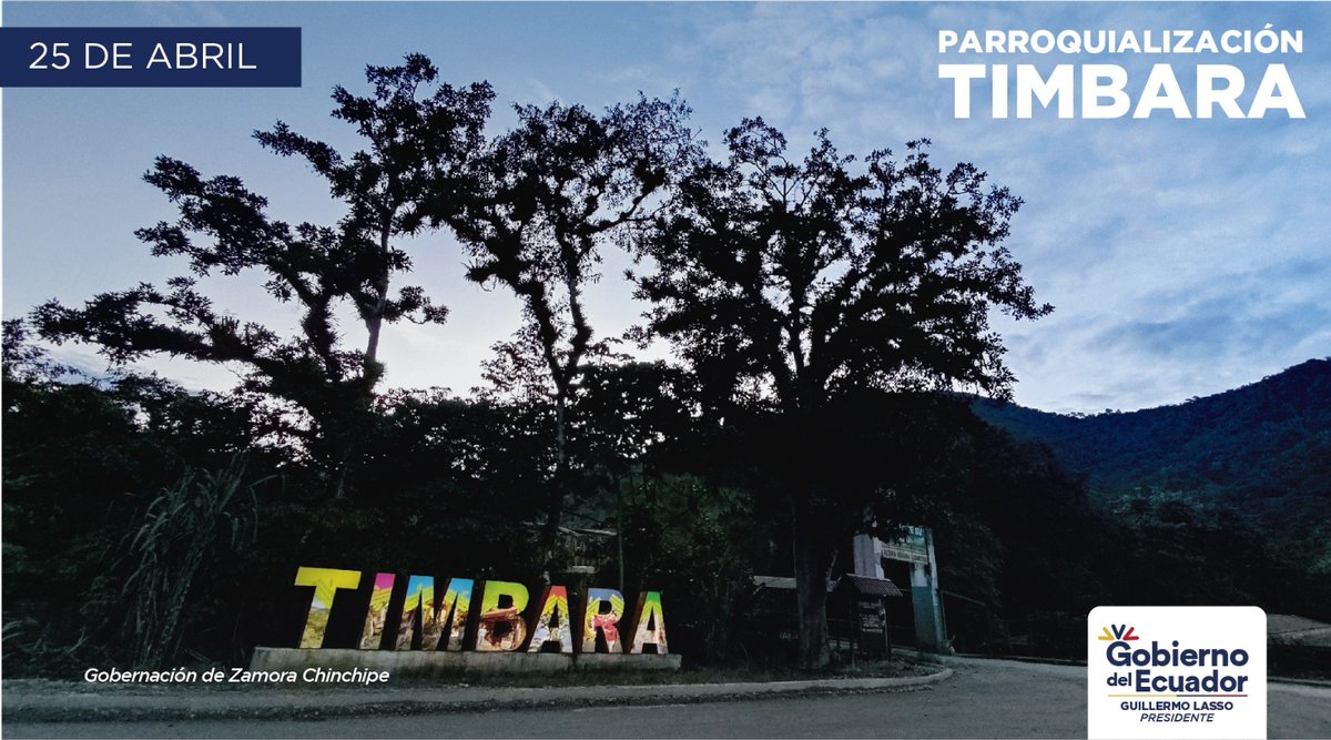 goberzamora's tweet photo. 🌿 Saludamos y felicitamos a las productivas parroquias #Cumbaratza, #Timbara #Sabanilla y #ElChorro al cumplir 68 años de vida política.
¡Viva las hospitalarias parroquias de nuestra emblemática provincia! 🎉
#GobiernoDelEcuador
#JuntosLoHacemosPosible https://t.co/5VLSI2SdLY