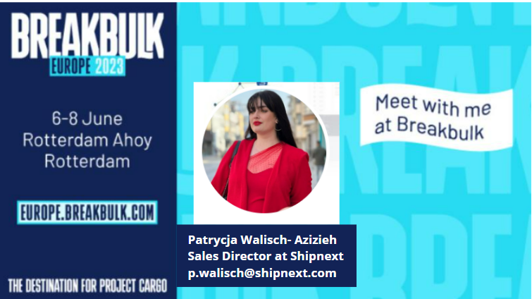 SalesShipnext's tweet photo. Meet me in Rotterdam 6th or 7th of June. Call me: 0032 488 33 36 67 or send me email p.walisch@shipnext.com. I am looking forward to introduce Shipnext to you and show you how easy you can find vessel or cargo and how efficient you can work
#breakbulk23 #breakbulk @Break_Bulk https://t.co/HM8fwgS4dK