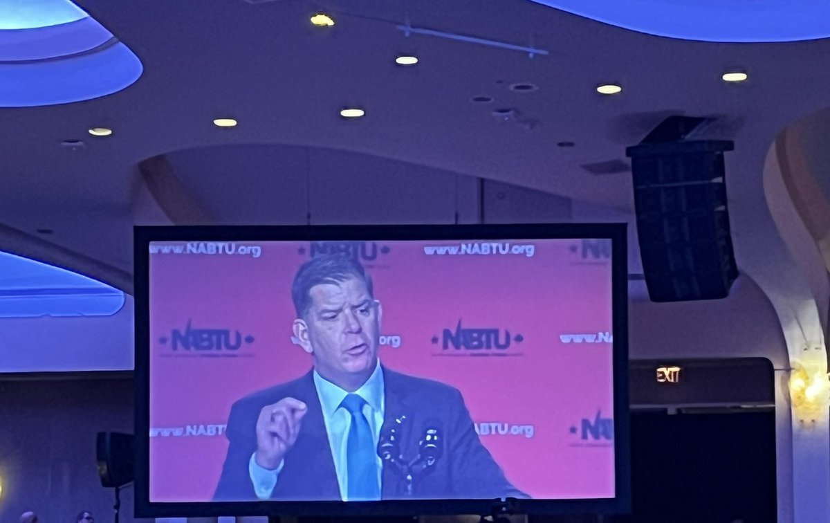 Bricklayers & Allied Craftworkers Union (@iubac) on Twitter photo The pathway to the middle class and quality life is in this room. It’s the building trades. <a href="/SecMartyWalsh/">Secretary Marty Walsh</a> #nabtu2023 #1u #infrastructure The pathway to the middle class and quality life is in this room. It’s the building trades. <a href="/SecMartyWalsh/">Secretary Marty Walsh</a> #nabtu2023 #1u #infrastructure