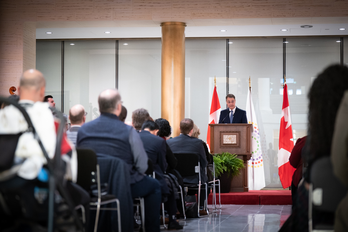 1/2 Hier, au <a href="/SenatCA/">Le Sénat du Canada</a>, j’ai eu l’occasion de participer à la cérémonie de remise des insignes de l’Ordre de la Pléiade de la section 🇨🇦 de <a href="/APFfrancophonie/">APF. Francophonie</a> et de prononcer une allocution.
